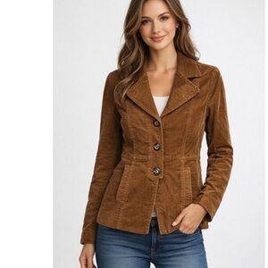 Brown Corduroy Women's Jacket